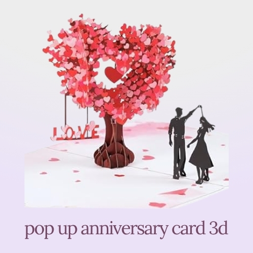 Pop Up Anniversary Card, 3D Love Tree Hearts