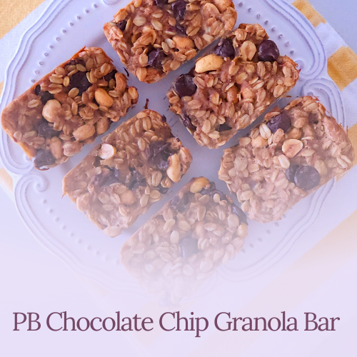 Peanut Butter Chocolate Chip Chewy Granola Bar Recipe / CAKETIME Silicone Mold Mini Loaf Pan